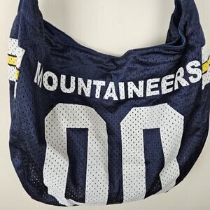 WV West Virginia Mountaineers Football Team Purse Handbag Bag Navy Blue Gold